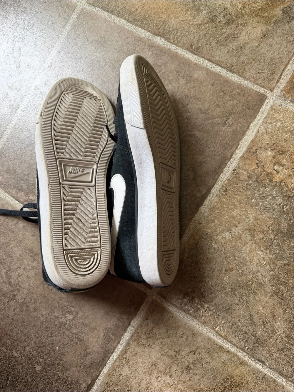 Women's Black Suede High-Top Sneakers with White Swoosh